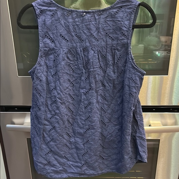Sonoma Blue Sleeveless Smocked Tank Top - Picture 4 of 4